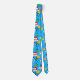 christmas taco emoji neck tie