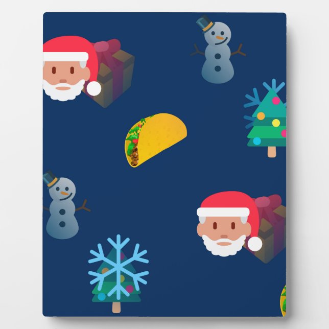 christmas taco emoji plaque (Front)