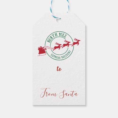 Christmas tag North Pole delivery