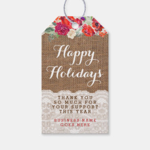 Christmas tags for employee or client Holiday gift