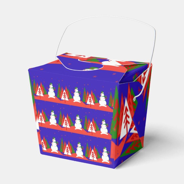 Christmas Takeout Box - Favor Box Gifts - Xmas (Front Side)