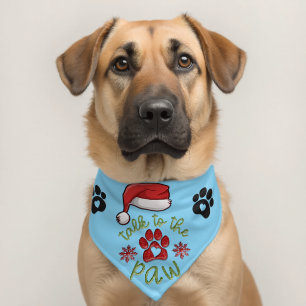 Christmas Talk To The Paw Pet Bandana Collar