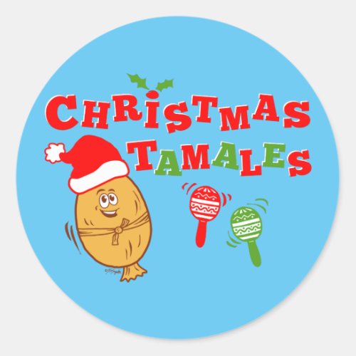 Christmas Tamales Classic Round Sticker