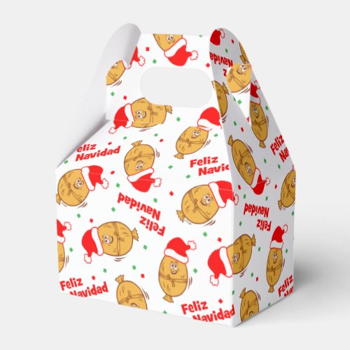 Christmas Tamales Pattern Favor Boxes
