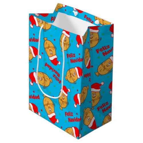 Christmas Tamales Pattern Medium Gift Bag