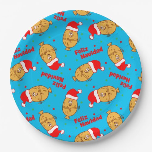 Christmas Tamales Pattern Paper Plates