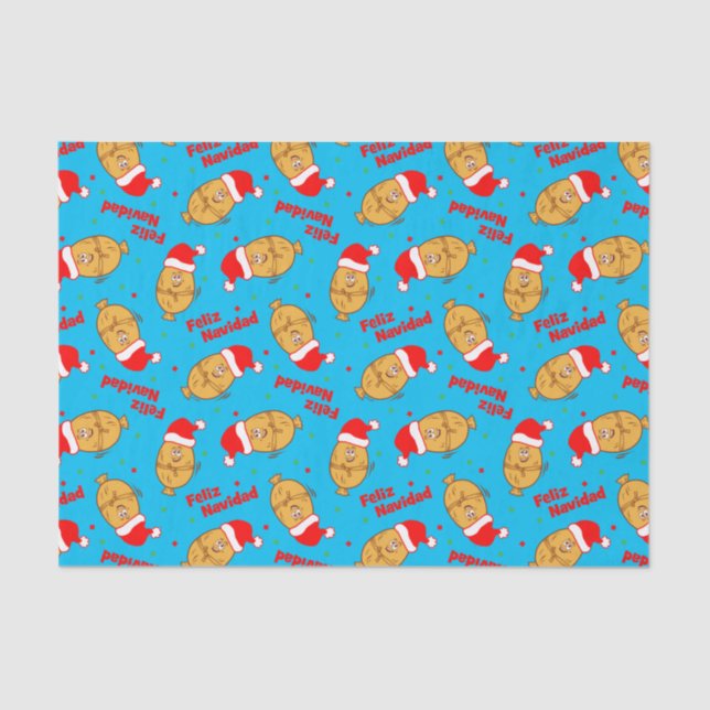 Christmas Tamales Pattern Tissue Paper (Front)