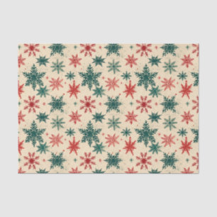 Christmas Tartan and Trees Seamless Tissue Paper