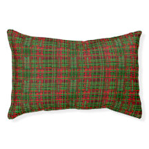 Christmas tartan dog bed