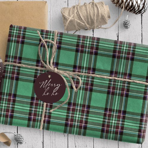 Christmas Tartan GreenRed ID768 Wrapping Paper