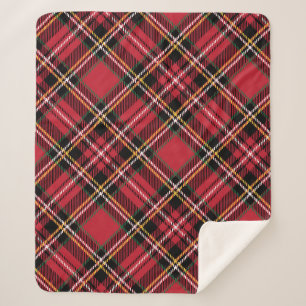 Christmas Tartan Pattern Sherpa Blanket