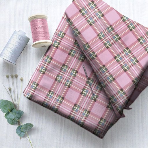 Christmas Tartan Pink/Green ID768 Fabric