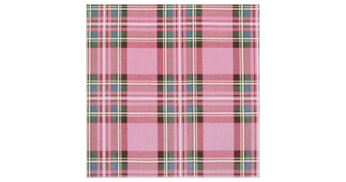 Christmas Tartan Pink/Green ID768 Fabric | Zazzle