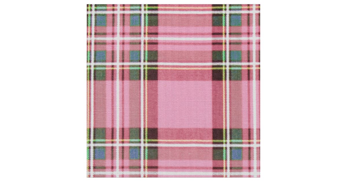 Christmas Tartan Pink/Green ID768 Fabric | Zazzle