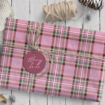 Christmas Tartan Pink/green Id768 Wrapping Paper by arrayforcards at Zazzle