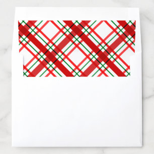 Christmas Tartan Plaid Envelope Liner