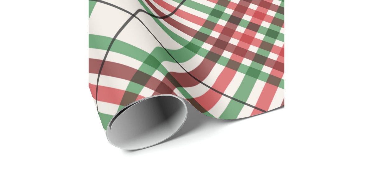 Tartan Plaid Farmhouse Forest Green Wrapping Paper