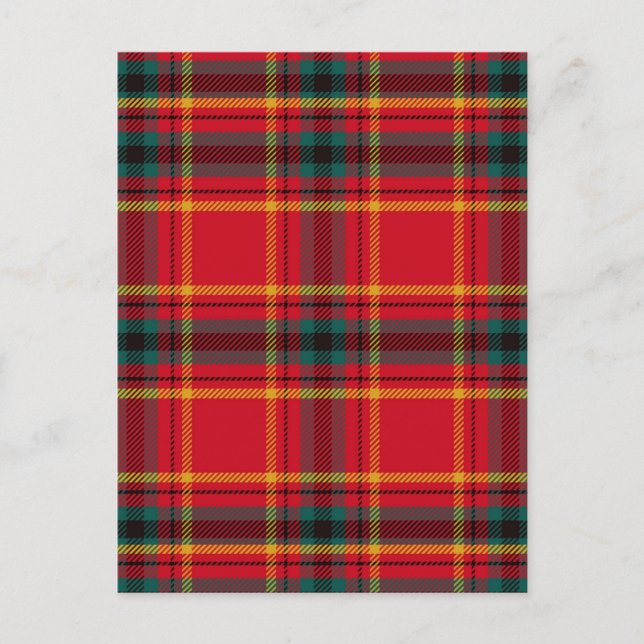Christmas Tartan Plaid Postcard (Front)
