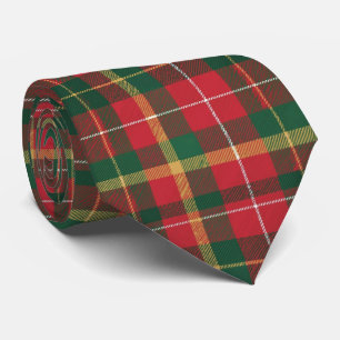 Christmas Tartan Red and Green Neck Tie