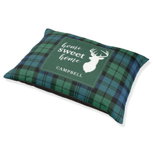 Christmas Tartan Sweet Home Clan Campbell Plaid Pet Bed