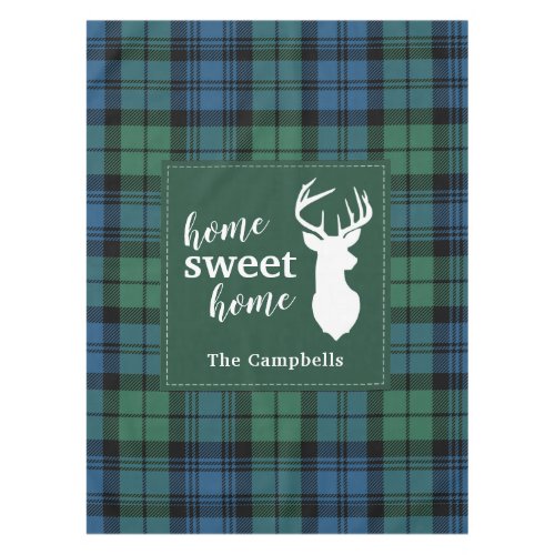 Christmas Tartan Sweet Home Clan Campbell Plaid Tablecloth