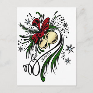 Christmas Tattoo Holiday Postcard