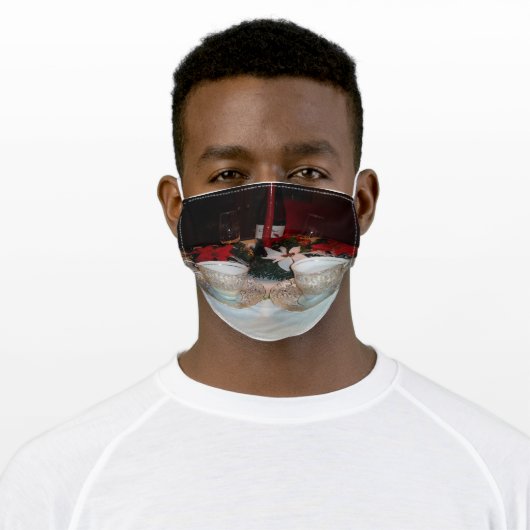 Christmas Tea Adult Cloth Face Mask (Worn)