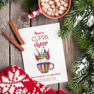 Christmas Tea Cuppa Cheer Holiday Card