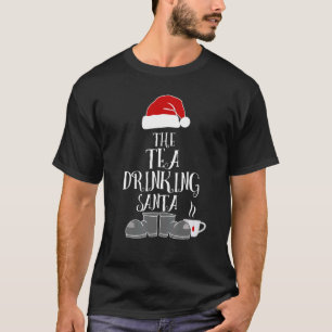 Christmas Tea Drinking Santa Family Group Costume T-Shirt