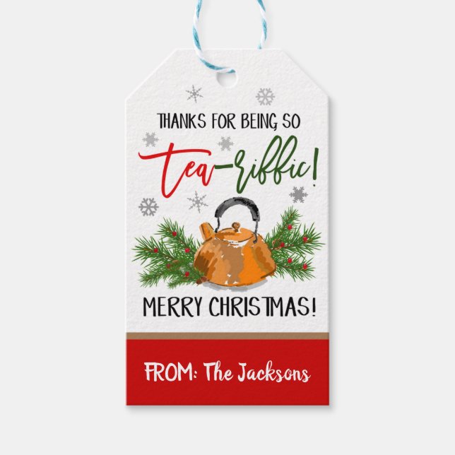 Christmas Tea Gift Tags (Front)