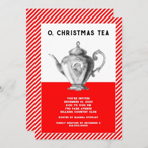 Christmas Tea invitation