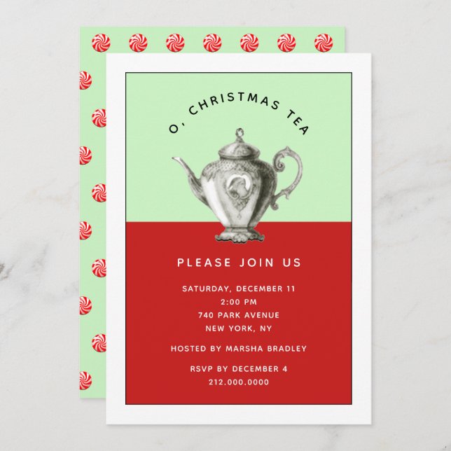 Christmas Tea invitation (Front/Back)
