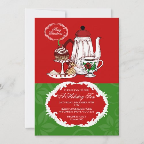 Christmas Tea Invitation