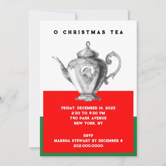 Christmas Tea Invitations (Front)