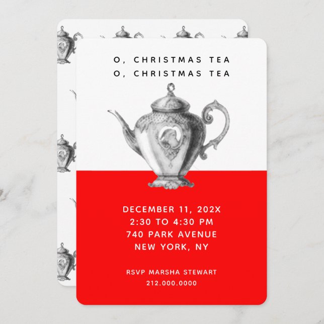 Christmas Tea invitations (Front/Back)