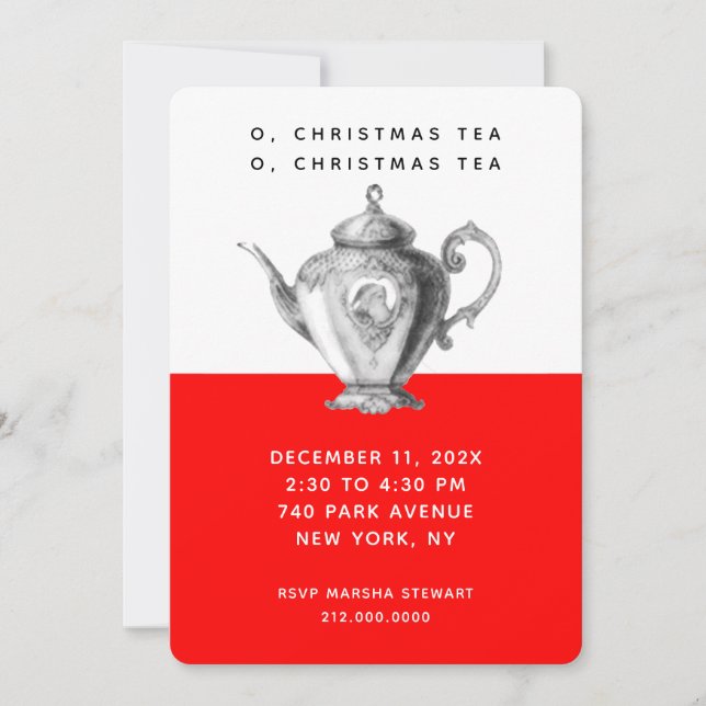 Christmas Tea invitations (Front)