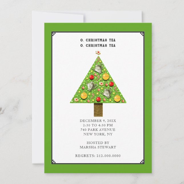 Christmas Tea invitations (Front)