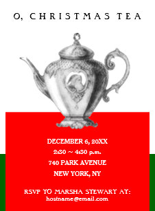 tea christmas invitations zazzle