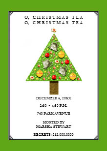 tea christmas invitations zazzle