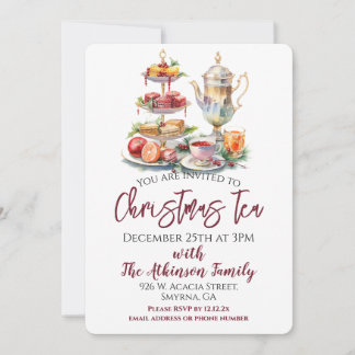 Christmas Tea Party Invitation