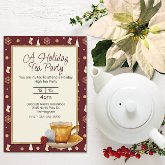 Christmas Tea Party Invitation