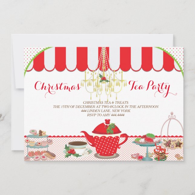 Christmas Tea Party Invitation (Front)