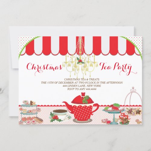 Christmas Tea Party Invitation