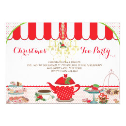 christmas tea invitation