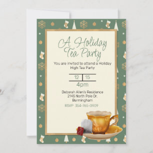 Christmas Tea Party Invitation