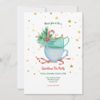 Christmas Tea Party Invitations