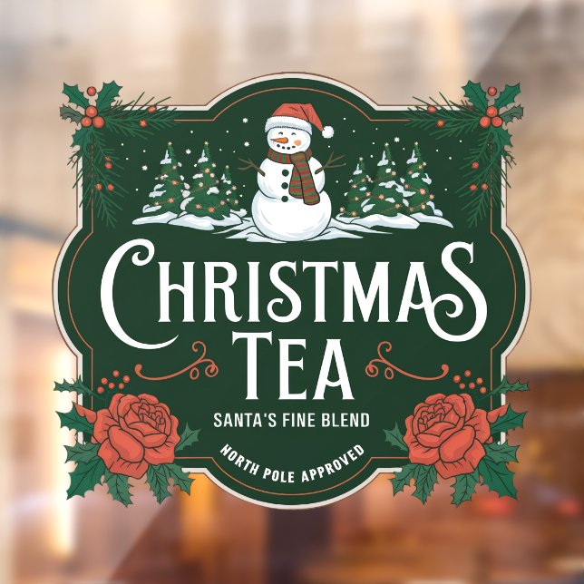 Christmas tea Santa's fine blend  Window Cling (Sheet 2)