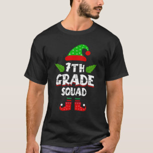 Christmas Teacher 7th Grade Elf Squad Xmas Matchin T-Shirt