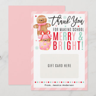 Christmas Teacher Appreciation Gift Card Holder