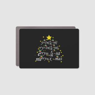 Christmas Teacher - Christmas Math Teacher Tree Car Magnet